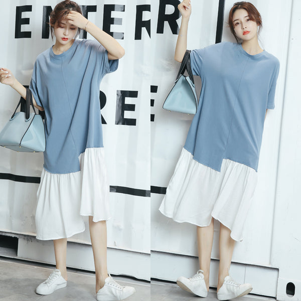 Oversize Irregular Flare Hem Dress