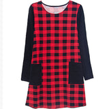 Plus-Size Checked Dress