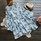 Floral Printed Babydoll Dress 543599905613#3606847776585 543599905613#3606847776587