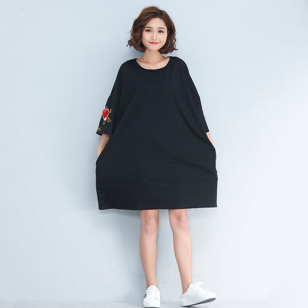 Oversize Embroidery Top Dress