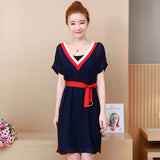 Plus-Size V-Neck Shift Dress