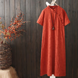 CNY Ethnic Style Cheongsam Dress [Pre-Order] Color: White/Blue/Pink/Red/Navy - One Size 556146414813#3602613466230