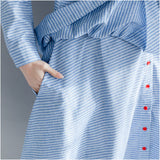 Plus-Size Pinstripes Dress