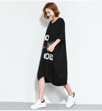Oversize Printed Dress [Pre-Order] Color: Black - One Size