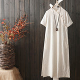 CNY Ethnic Style Cheongsam Dress [Pre-Order] Color: White/Blue/Pink/Red/Navy - One Size 556146414813#3602613466231