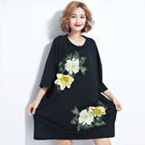 Oversized Embroidery Tops Dress