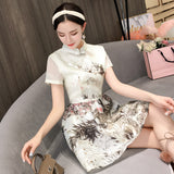 CNY Ethnic Style Embroidered Cheongsam Dress