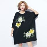 Oversized Embroidery Tops Dress