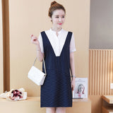 Plus-Size Thin Line Shirt Dress