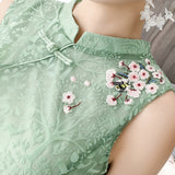 CNY Ethnic Style Chiffon Cheongsam Dress