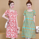 Plus-Size Printed Shift Dress