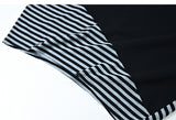 Oversize Stripe Hem Dress [Pre-Order] Color:  Black - One Size
