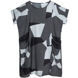 Oversize Irregular Printed Stripes Dress