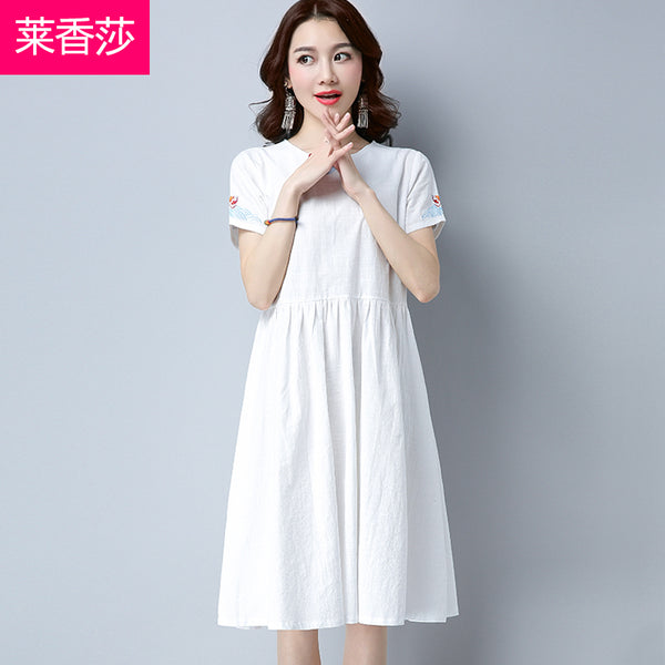 CNY Oversize Ethnic Style Dress [Pre-Order] Color: Blue/White - Size: M-XL 566602827786#3764389987500 566602827786#3764389987501 566602827786#3764389987499