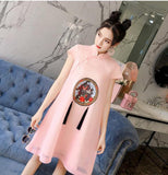 CNY Ethnic Style Embroidered Cheongsam Dress [Pre-Order] Color: Pink - Size: S-XL