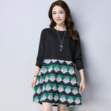 Plus-Size Bottom Print Shift Dress 563525535434#3715681559936 563525535434#3715681559938 563525535434#3715681559928 563525535434#3715681559930 563525535434#3715681559932 563525535434#3715681559934