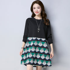 Plus-Size Bottom Print Shift Dress 563525535434#3715681559936 563525535434#3715681559938 563525535434#3715681559928 563525535434#3715681559930 563525535434#3715681559932 563525535434#3715681559934