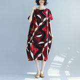 Plus-Size Geometric Abstract Printed Dress