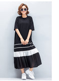 Oversized Flare Hem Dress [Pre-Order] Color:  Black - Size: S-XL