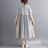 Plus-Size Loose Waist A-Line Dress