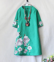 CNY Floral Print Dress