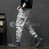 Casual Cargo Jogger Pants [Pre-Order] Color: Gray/black/purple - Size: M-5Xl