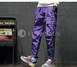 Casual Cargo Jogger Pants [Pre-Order] Color: Gray/black/purple - Size: M-5Xl