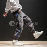 Casual Jogger Pants [Pre-Order] Color: Black/gray/blue - Size: M-5Xl M / Gray