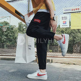 Casual Jogger Pants [Pre-Order] Color: Gray/black/brown - Size: M-5Xl M / Black