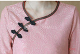 Cny Ethnic Cheongsam Top Dress [Pre-Order] Color: Pink - Size: M-2Xl Dresses