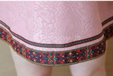 Cny Ethnic Cheongsam Top Dress [Pre-Order] Color: Pink - Size: M-2Xl Dresses