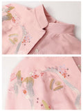 Embroidered Cheongsam Tops [Pre-Order] Color: Pink - Size: S-Xl