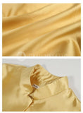 Embroidered Flare Sleeves Cheongsam Tops [Pre-Order] Color: Yellow - Size: S-Xl