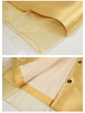Embroidered Flare Sleeves Cheongsam Tops [Pre-Order] Color: Yellow - Size: S-Xl