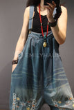 Oversized Embroidery Denim Jumpsuits [Pre-Order] Color: Blue - One Size Playsuits &