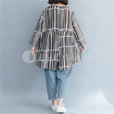 Oversized Long-Sleeved Stripe Top [Pre-Order] One Size Tops