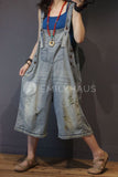 Oversized Nostalgic Denim Jumpsuits [Pre-Order] Color: Blue - One Size Playsuits &