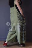 Oversized Retro Printed Jumpsuits [Pre-Order] Color: Browm/green - One Size Playsuits &
