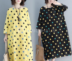 Oversized Sleeve Dresses [Pre-Order] Color: Yellow/black - One Size
