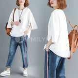 Oversized Split Sleeve Top [Pre-Order] Color: White - One Size Tops