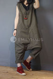 Oversized Thigh Hanging Jumpsuits [Pre-Order] Color: Brown - One Size Playsuits &
