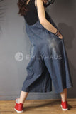 Oversized Washed Denim Jumpsuits [Pre-Order] Color: Blue - One Size Playsuits &