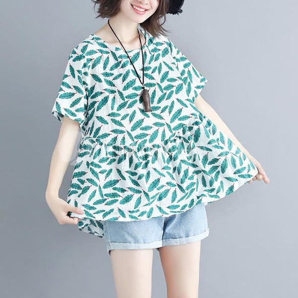 Pleated Shirt Dress [Pre-Order] Design: Leaf/crown/starfish L / Leaf Dresses