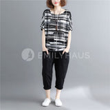 Printed Flare Tops [Pre-Order] L / Black