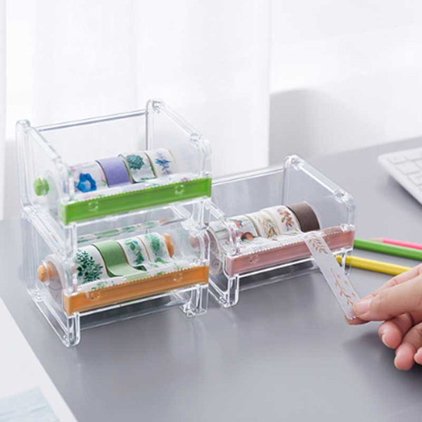 1 Pcs Japanese Stationery Masking Tape Cutter Washi Tape Storage Organizer Cutter Desktop Office Tape Dispenser  School Supplies