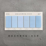 6 Colors Set Cute Novelty Sticky Notes Memo Pad Index Sticker Bookmark Page Flag Sticker School Office Stationery Supplies