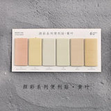 6 Colors Set Cute Novelty Sticky Notes Memo Pad Index Sticker Bookmark Page Flag Sticker School Office Stationery Supplies