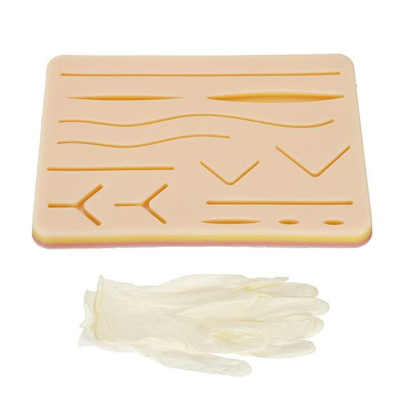 25 In 1 Medical Skin Surgical Suture Training Kit Operate Suture Practice Training Silicone Pad Needle Scissors Tool Kit