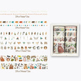 10Pcs/Set Cute Plant Leaves Washi Tape Kawaii Flower Masking Tape Whale Decorative Tape For Sticker Scrapbooking DIY Photo Album