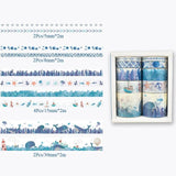 10Pcs/Set Cute Plant Leaves Washi Tape Kawaii Flower Masking Tape Whale Decorative Tape For Sticker Scrapbooking DIY Photo Album